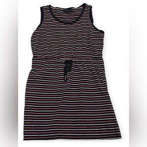 Small Tommy Hilfigure Striped Sleeveless Drawstring Dress